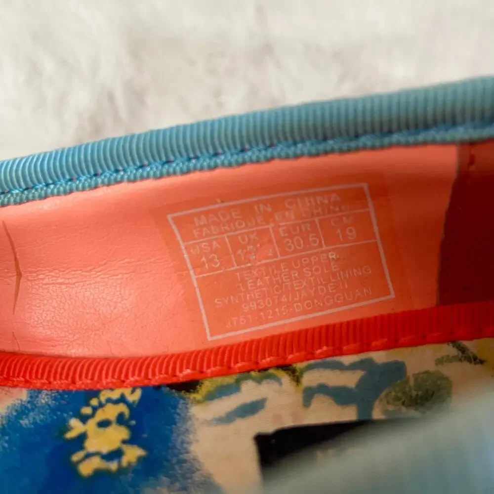 Polo Ralph Lauren Girl's Embroidered Ballet Flats Size 13
